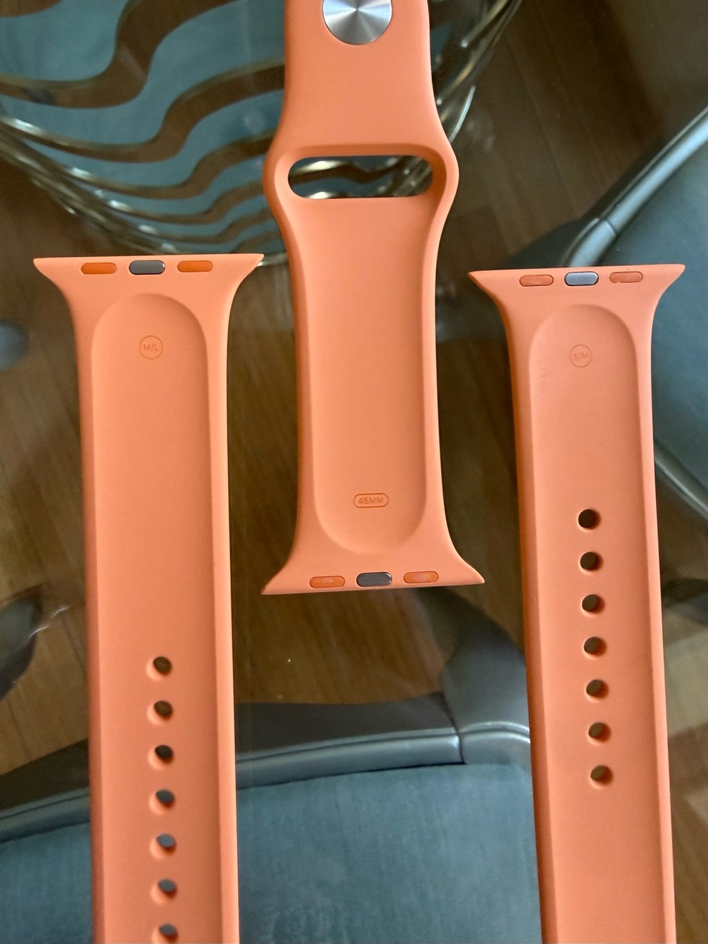Apple Silicone Watch Bands in Navy, Coral, White, and Pink - Picture 4 of 5